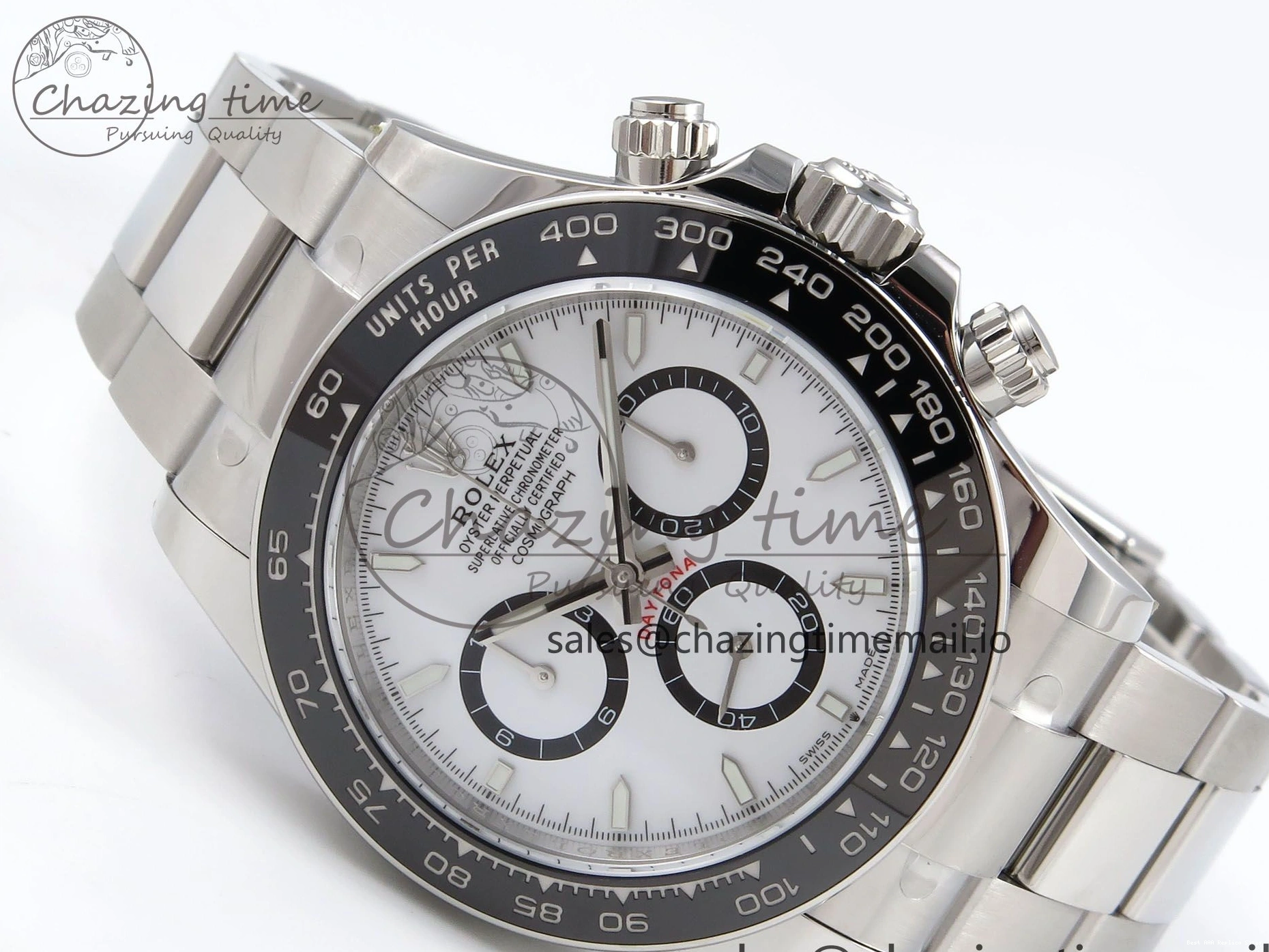 AAA Replica Watches SS SA EWEF 126500 Best White Dial Youthful Bracelet on Steel 1181 Edition Daytona 1:1 904L 0106